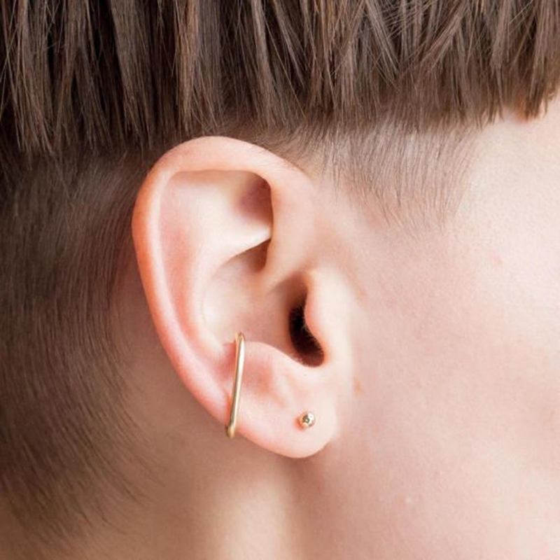 Ear Cuff No Piercing - 925 zilveren nep clip oorbellen goud