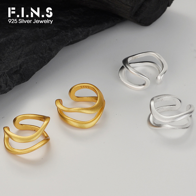 Ear Cuff No Piercing - F.I.N.S 1PC Originele Onregelmatige S925 Sterling