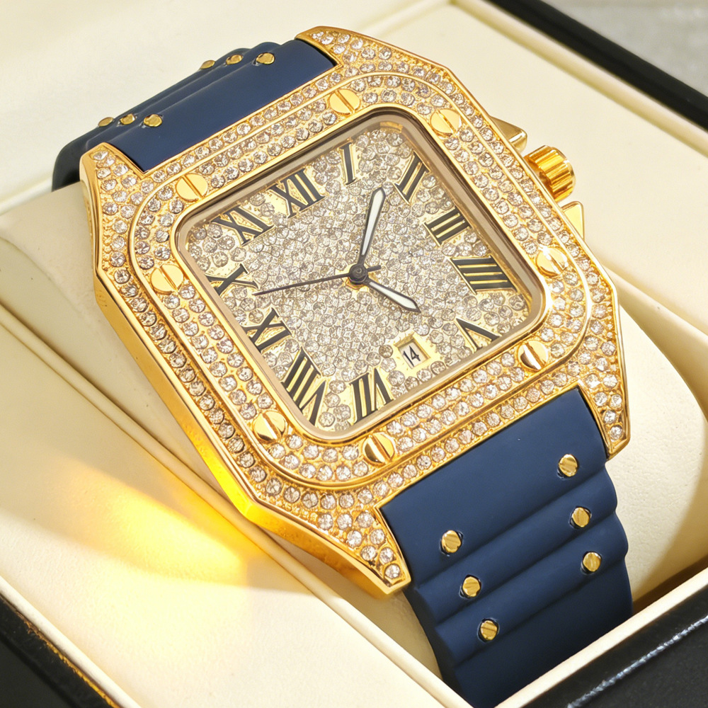 Jewelry Type Watches - Hot Fashion Square Volledige Diamond Quartz