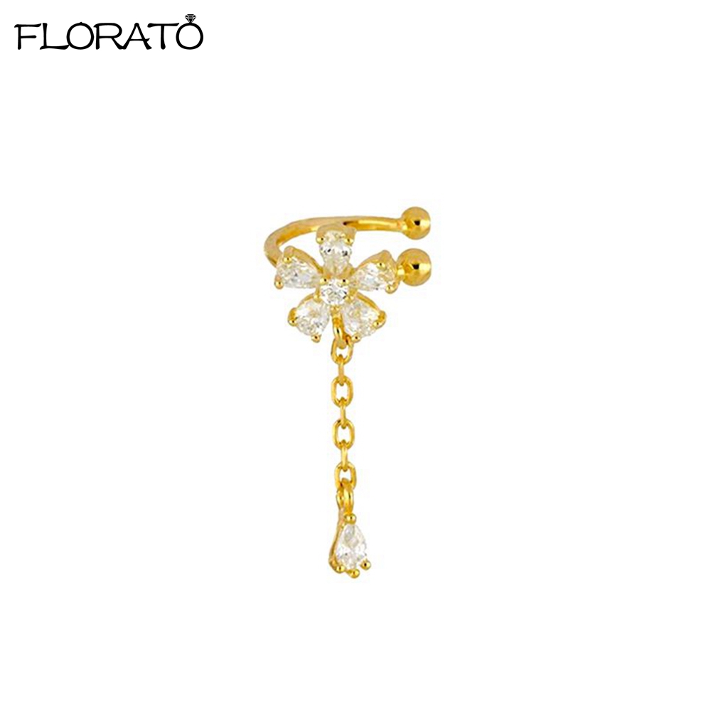Ear Cuff No Piercing - 1 Stuks 18K Gouden Oorbellen Clip