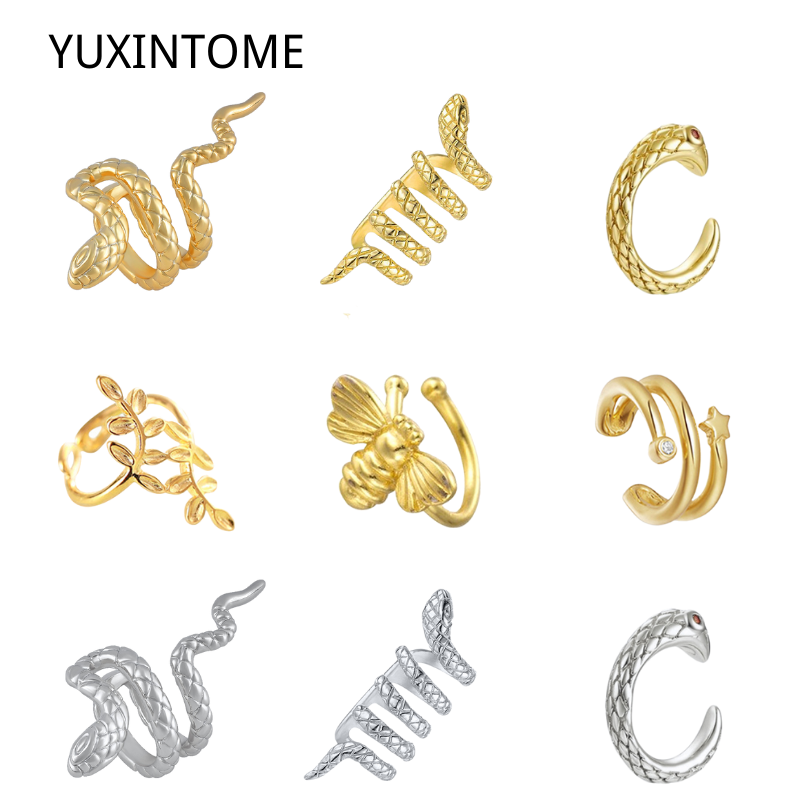 Ear Cuff No Piercing - 1 ST Plated 24 K Goud