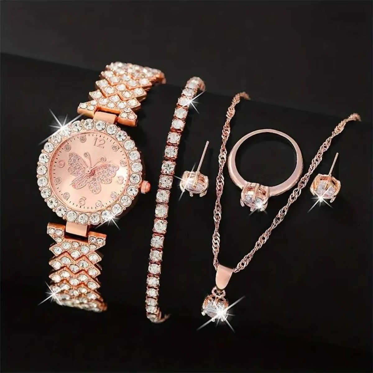 6 stks/set luxe strass vlinder - Jewelry Watches Luxury recensie en prijs