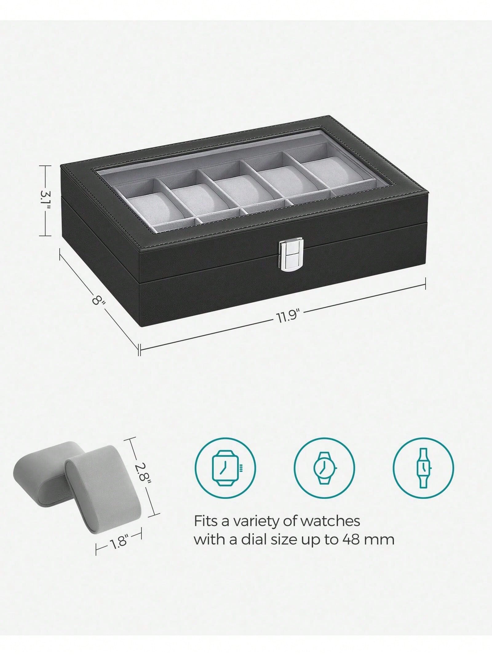 12-vakjes afsluitbare horloged - Jewelry And Watches Box recensie en prijs
