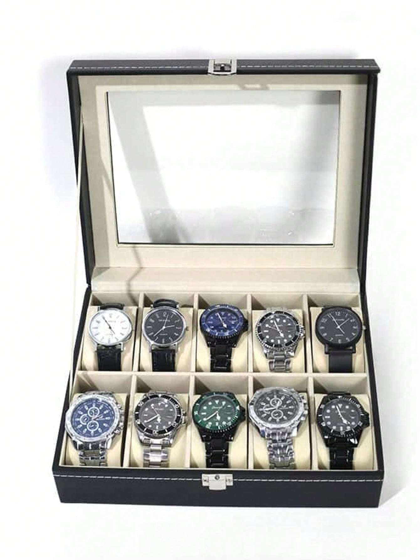Leren horlogedoos met slot, gr - Jewelry Type Watches recensie en prijs