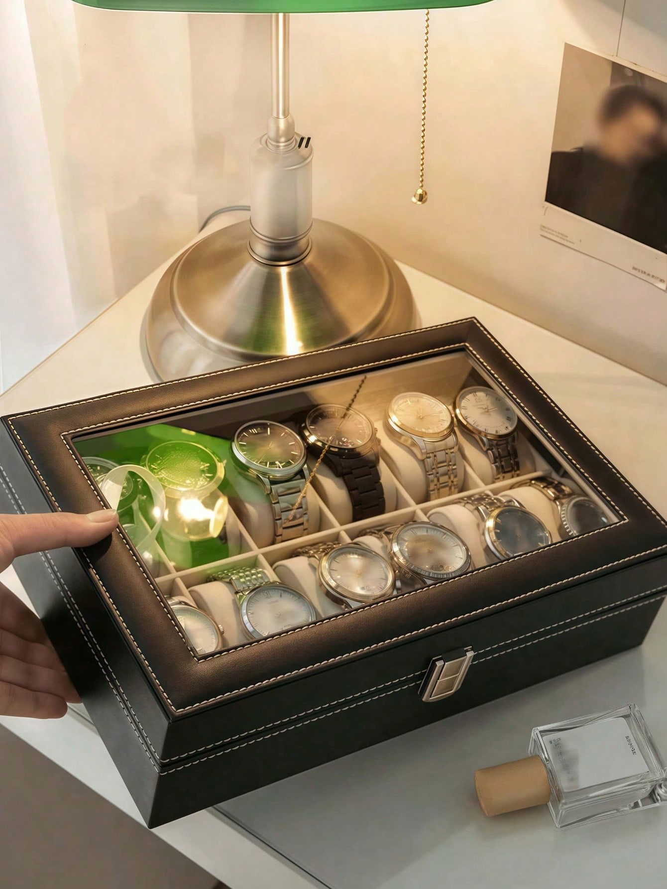 Leren horlogedoos met slot, gr - Jewelry Type Watches recensie en prijs
