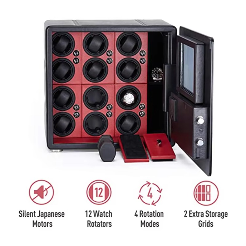 Luxe horlogewinderdoos met 12  - Jewelry And Watches Box recensie en prijs