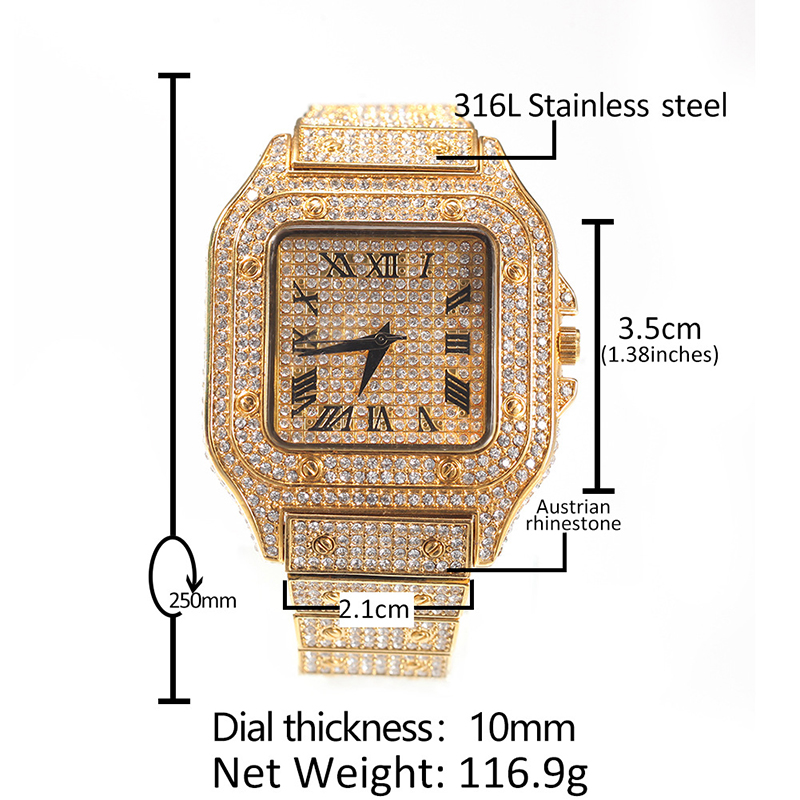 Hiphop luxe quartz pols waterd - Jewelry Watches Luxury recensie en prijs